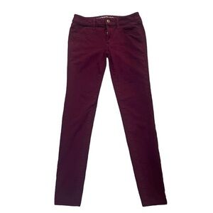 American Eagle Maroon Jegging Super Stretch Jeans Size 6
